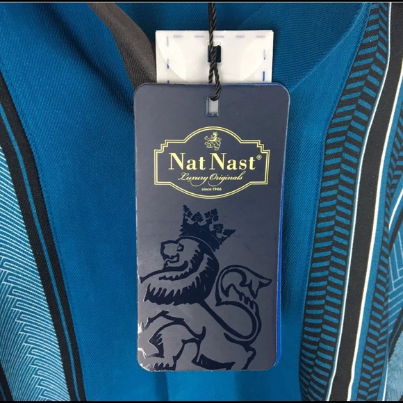 Teal Striped Men's Shirt - Picture 7 of 7